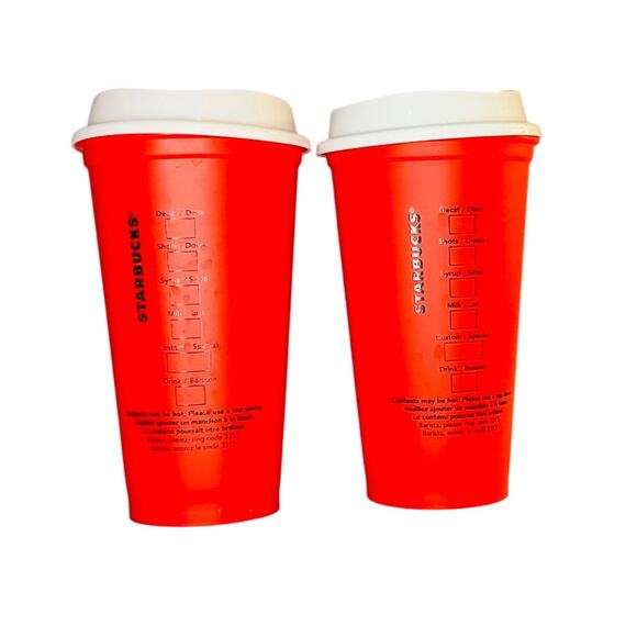 2018 Starbucks Holiday Reusable Hot Red Cup 16oz 2 - Picture 2 of 5